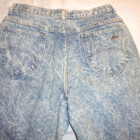 Chic Acid Wash High Waist Mom Jeans Sz 38" Waist x 29" Long - Picture 4 of 11